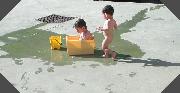 La piscine avec bain  remous ( cause du repas de la veille)